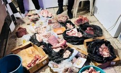 Kasapta mide bulandıran görüntü