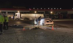 Ankara’da kontrolden çıkıp, takla atan otomobilin çarptığı TIR şoförü öldü