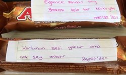 Ortaokul öğrencilerinden öğretmenlere çikolatalı not!