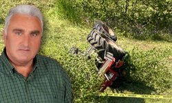 Emekli polis devrilen traktörün altında can verdi!