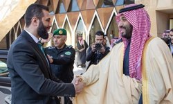 Şara, Suudi Arabistan’da: Veliaht Prens Bin Selman ile kritik görüşme