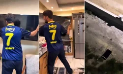 Fenerbahçe'nin yenilmesine kızan taraftar, televizyonu parçalayıp camdan attı!