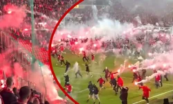 Taraftar sahaya indi, şampiyonluk maçı ertelendi; hükmen mağlubiyet gelebilir