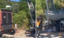 Ev taşıma sırasında yük asansörü elektrik hattının üzerine düştü: 2 ölü