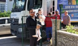 Çöp kamyonu hayranı Ayşe'nin hayali gerçek oldu