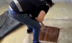 Evde define arayan 4 şüpheli, kazdıkları alanı halıyla kapatmışlar