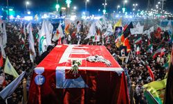 Hamaney için Irak'ın Kerbela kentinde cenaze töreni