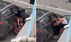 İki kadın arasındaki saç saça kavga kamerada