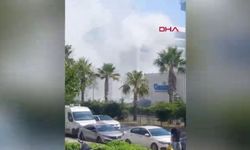 Otelin geri dönüşüm deposunda yangın