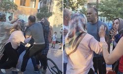 Çocuk parkında kadınlar tartıştı, eşleri tekme-tokat kavga etti!