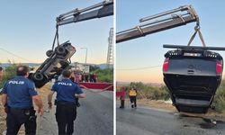 Kamyonet dereye uçtu; 2 ölü, 1 yaralı