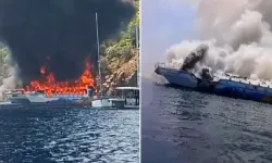 Fethiye’de gezi teknesinde yangın: 115 yolcu suya atladı