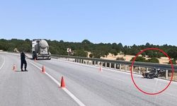 Beton mikserinin çarptığı motosikletin sürücüsü öldü, 13 yaşındaki kızı ağır yaralandı