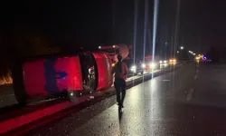 Aydın'da domuza çarpmamak için manevra yapan araç takla attı