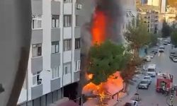 5 katlı binanın altındaki market alev alev yandı!