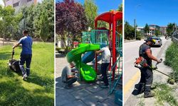 Kahramankazan’da park ve yeşil alanlarda bakım çalışması