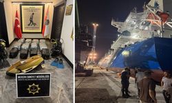 Mersin Limanı'nda geminin altına gizlenmiş 350 kilo kokain ele geçirildi