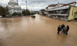 Sakarya'da barajın suyu taştı, mahalleyi sel bastı