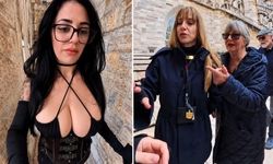 Göğüs dekolteli kıyafetle kiliseye girmek isteyen kadına şok