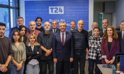 Özgür Özel'den T24'e dayanışma ziyareti