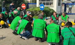 Silivri'de ücret ve hak gaspına uğrayan 70 işçi, eyleme başladı