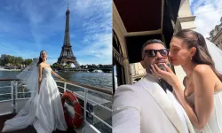 Miss Turkey güzeli Paris'te dünyaevine girdi