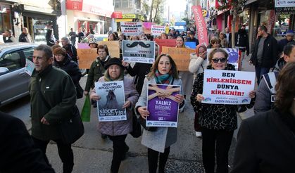 Edirne’de kadınlar şiddete karşı yürüdü