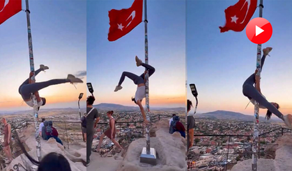 Türk bayrağı direğinde dans skandalı: Valilik soruşturma başlattı