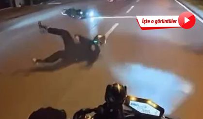 Sürücülerinin tek teker şovunda faciadan dönüldü: 2 yaralı