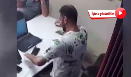 Tamir sırasında cep telefonunun bataryası patladı: Panik anları kamerada