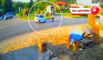 Samsun'da bir kişinin öldüğü bisiklet kazası kamerada!