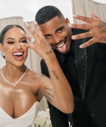 Galatasaraylı Lemina, iki çocuğunun annesi Fanny Neguesha ile evlendi