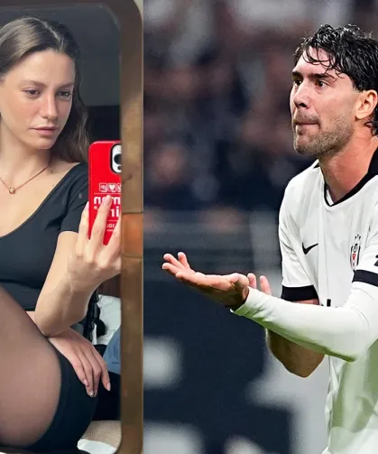 Vlahovic Serenay Sarıkaya'ya kalp attı