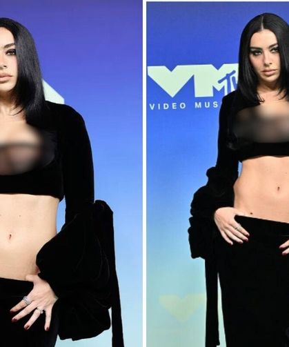 Frikik veren ünlü şarkıcı Charli XCX flaşlar patlayınca ne yapacağını şaşırdı