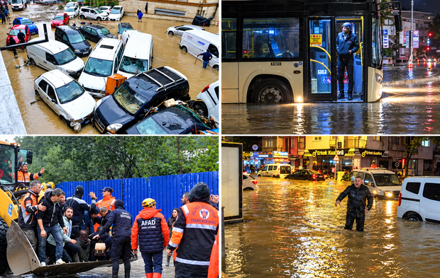 İstanbul'da sağanak yağış hayatı felç etti; işte sel sonrası oluşan görüntüler