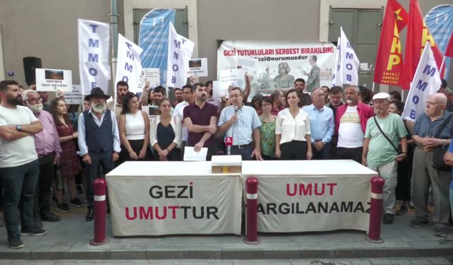 Yargıtay'ın Gezi Parkı davası kararı TMMOB tarafından İzmir'de protesto edildi