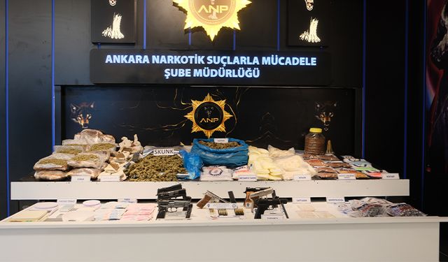 Ankara'da 45 milyon liralık uyuşturucu ele geçirildi; 58 tutuklama