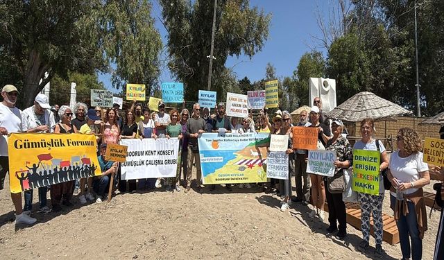 Bodrum'da 'Kıyılar halkındır' eylemi