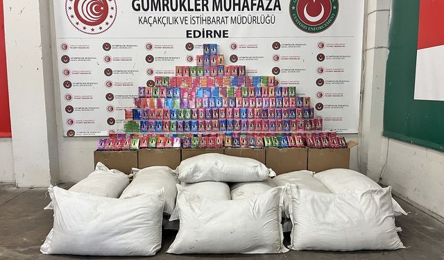 Edirne gümrük muhafaza ekipleri çok sayıda kaçak eşya ele geçirdi