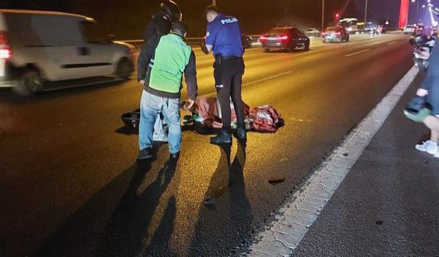 FSM Köprüsü girişinde motosiklet kazası: 1 ölü 3 yaralı
