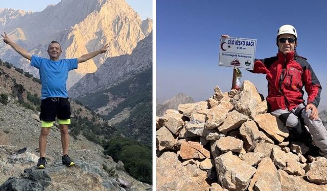 Eczacı ve dağcı Ömer Çetinkaya’dan Cilo Reşko zirvesine anlamlı tırmanış