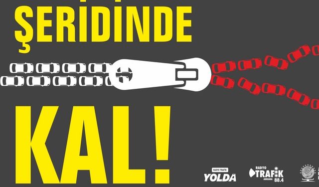 Ankara’da ‘Şeridinde Kal’ kampanyası sürücülere uyarı oluyor