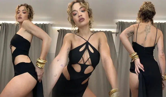 Rita Ora'dan moda haftasında iddialı stil! Sütyensiz pozları olay yarattı
