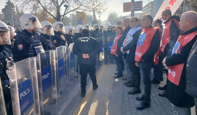 Birleşik Kamu İş’in TBMM önündeki eylemine polis müdahalesi