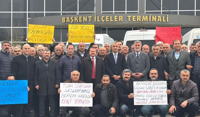 Ankara'da özel halk otobüsü esnafından hükümete 'ÖTV' çağrısı