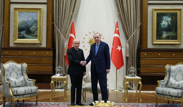 Erdoğan, Beştepe'de Bahçeli ile görüştü