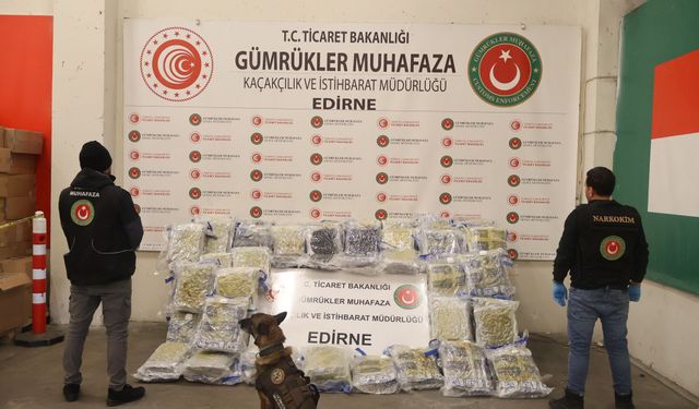 Kapıkule’de 144 kilo 732 gram esrar ele geçirildi