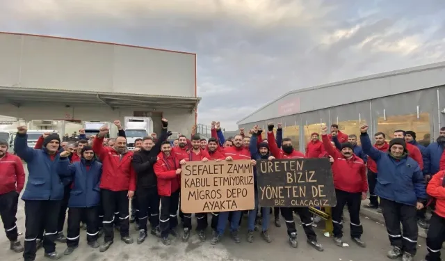 Migros işçileri, yüzde 1’lik zamma karşı eylemde