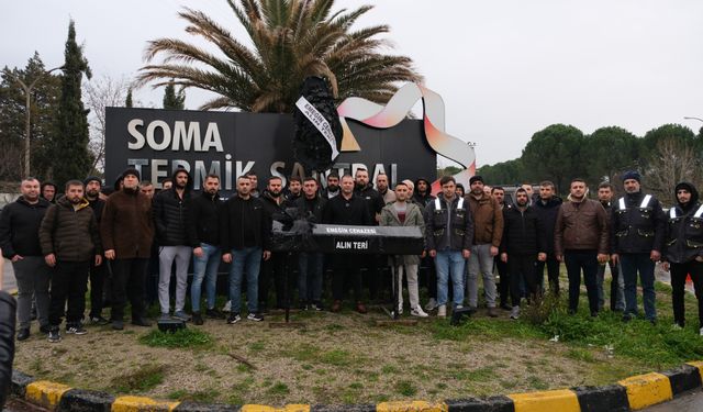 Soma Termik Santral işçilerinden eylem