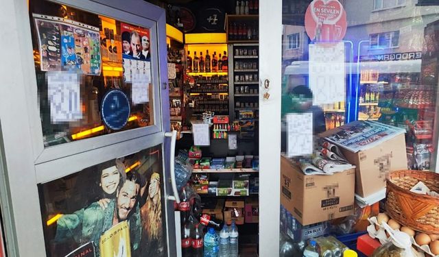 İçki fiyatlarını camlarına asan büfe işletmecisi hakkında tutanak